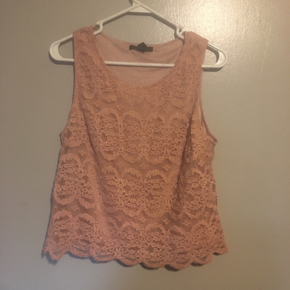 Forever 21 Cropped Lace Tank